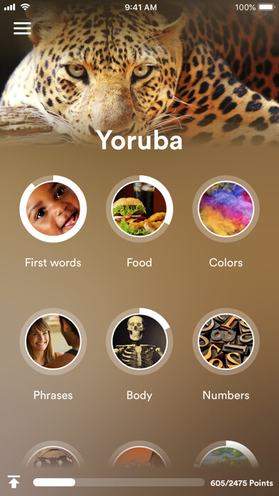 Emulate iPhone app Learn Yoruba - EuroTalk using MyAndroid