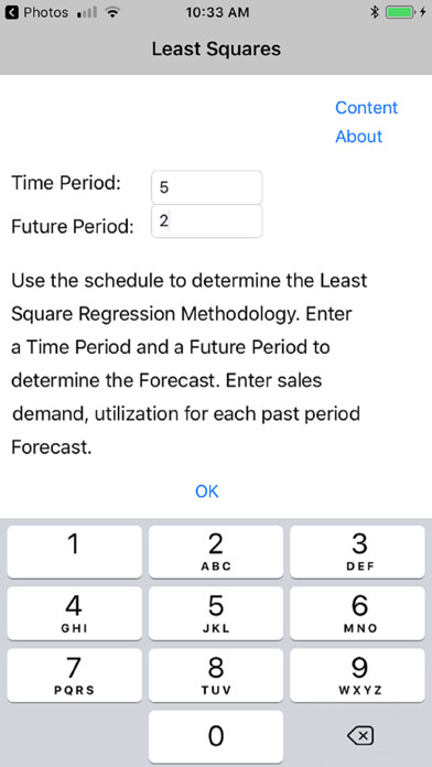 Emulate iPhone app Least Squares Regression using MyAndroid