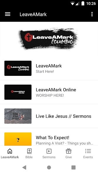 Emulate iPhone app LeaveAMark Church using MyAndroid Emulate iPhone app LeaveAMark Church using MyAndroid