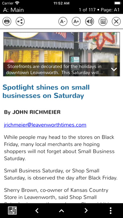 Emulate iPhone app Leavenworth Times eEdition using MyAndroid