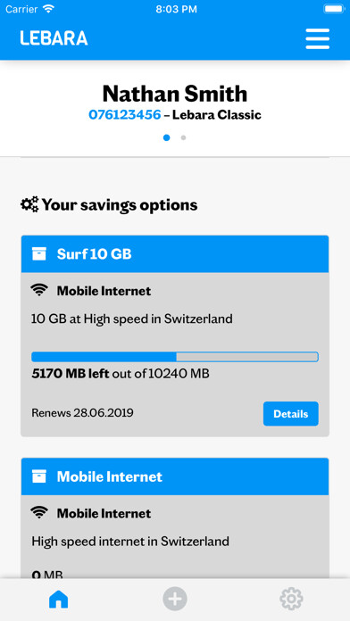 Emulate iPhone app Lebara Switzerland using MyAndroid