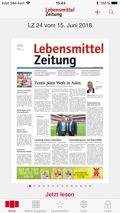 Emulate iPhone app Lebensmittel Zeitung using MyAndroid