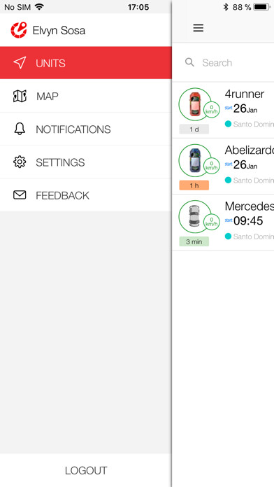 Emulate iPhone app LebuscoGPS Fleet Manager using MyAndroid