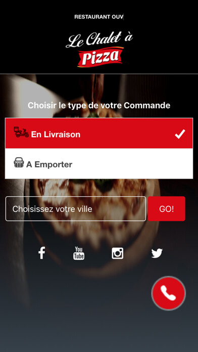 Emulate iPhone app LE CHALET A PIZZA using MyAndroid Emulate iPhone app LE CHALET A PIZZA using MyAndroid