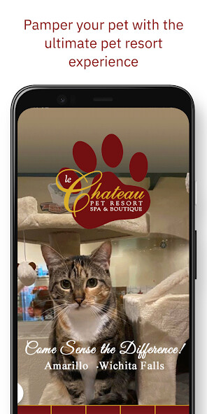 Emulate iPhone app Le Chateau Pet Resort using MyAndroid
