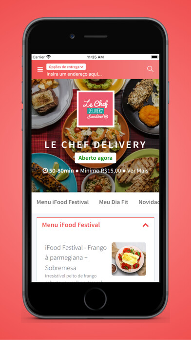 Emulate iPhone app Le Chef Delivery Saudável using MyAndroid Emulate iPhone app Le Chef Delivery Saudável using MyAndroid