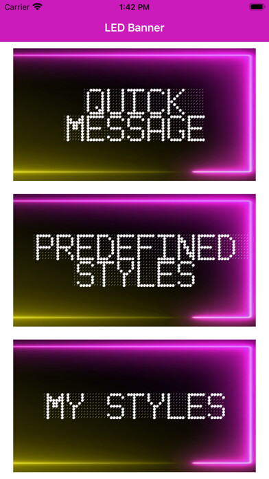 Emulate iPhone app LED Banner Message Display Pro using MyAndroid