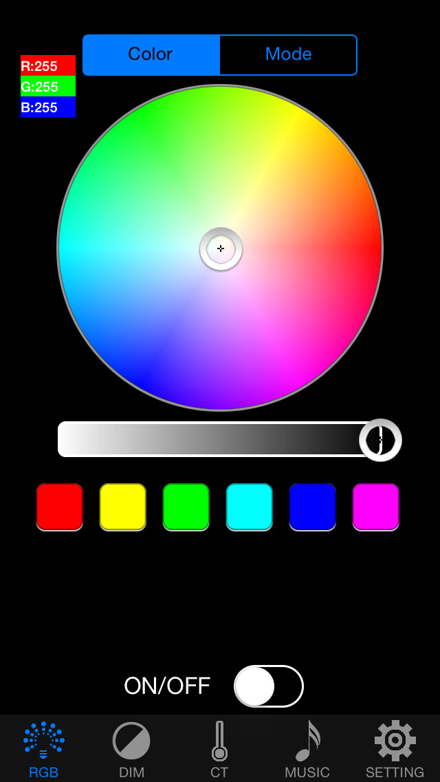 Emulate iPhone app LEDColors using MyAndroid