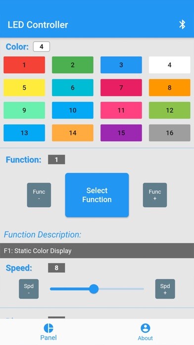 Emulate iPhone app LED Dance Floor Controller using MyAndroid