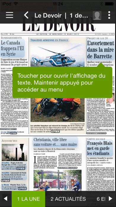 Emulate iPhone app Le Devoir Virtuel using MyAndroid