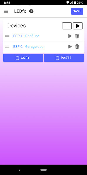 Run android online APK LEDfx from MyAndroid or emulate LEDfx using MyAndroid