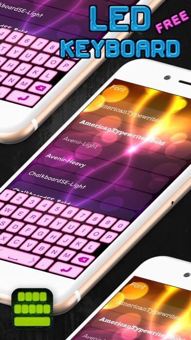 Emulate iPhone app LED Keyboard Free – Neon Lights Theme.s and Glow.ing Keyboards with Color Text Font.s using MyAndroid