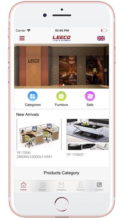 Emulate iPhone app Leeco Furniture using MyAndroid