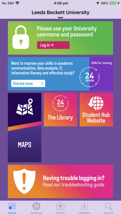 Emulate iPhone app Leeds Beckett University using MyAndroid
