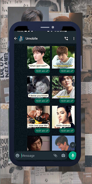 Run android online APK Lee Min Ho WASticker from MyAndroid or emulate Lee Min Ho WASticker using MyAndroid