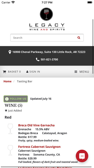 Emulate iPhone app Legacy Wine and Spirits LR using MyAndroid Emulate iPhone app Legacy Wine and Spirits LR using MyAndroid