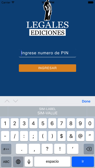 Emulate iPhone app Legales Código Penal using MyAndroid Emulate iPhone app Legales Código Penal using MyAndroid