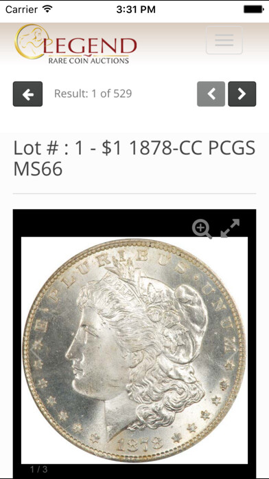 Emulate iPhone app Legend Rare Coin Auctions using MyAndroid Emulate iPhone app Legend Rare Coin Auctions using MyAndroid