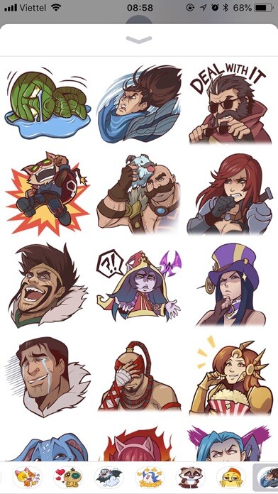 Emulate iPhone app Legends Emoji Funny Stickers using MyAndroid