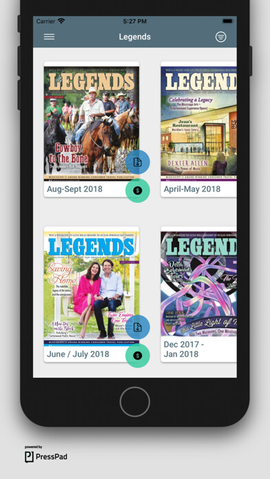 Emulate iPhone app Legends Magazine using MyAndroid Emulate iPhone app Legends Magazine using MyAndroid