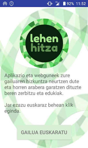 Run android online APK Lehen Hitza from MyAndroid or emulate Lehen Hitza using MyAndroid