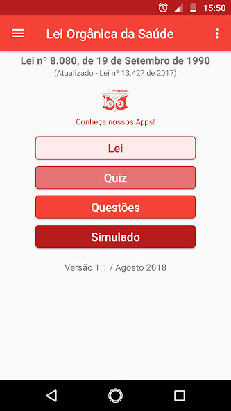 Run android online APK Lei Orgânica da Saúde nº 8080 from MyAndroid or emulate Lei Orgânica da Saúde nº 8080 using MyAndroid