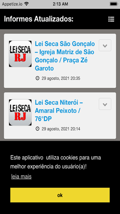 Emulate iPhone app Lei Seca Rj Resumo using MyAndroid Emulate iPhone app Lei Seca Rj Resumo using MyAndroid