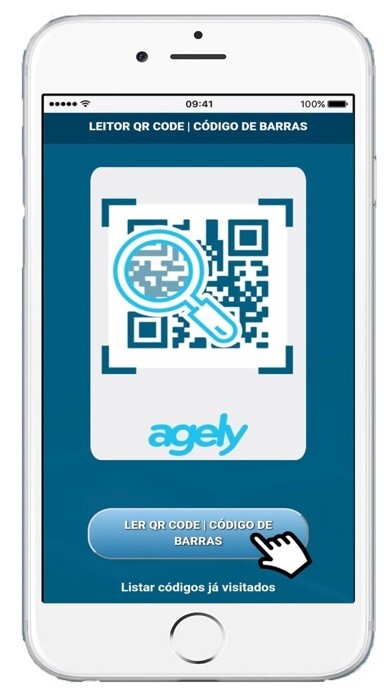 Emulate iPhone app Leitor Qr Code - Agely using MyAndroid