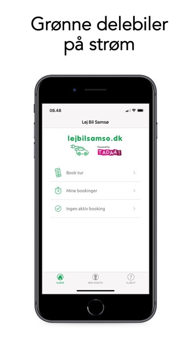 Emulate iPhone app Lej Bil Samsø using MyAndroid