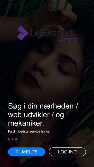 Emulate iPhone app Lej Ekspert: Jobsøgning using MyAndroid