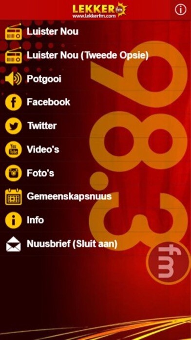 Emulate iPhone app Lekker FM using MyAndroid