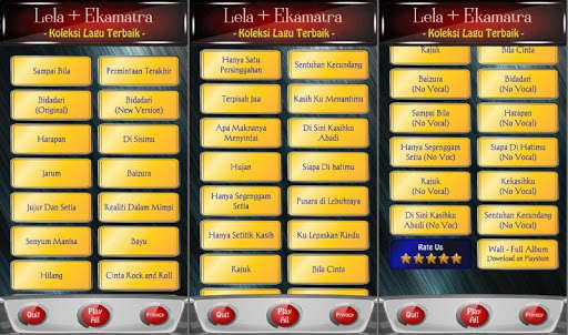 Run android online APK Lela + Ekamatra (Malaysia): Lagu Slowrock from MyAndroid or emulate Lela + Ekamatra (Malaysia): Lagu Slowrock using MyAndroid