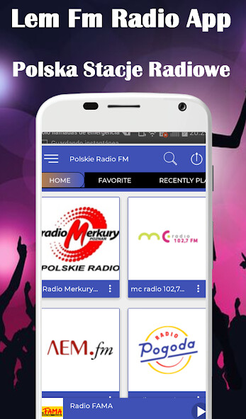 Run android online APK Lem Fm Radio App Live Poland from MyAndroid or emulate Lem Fm Radio App Live Poland using MyAndroid
