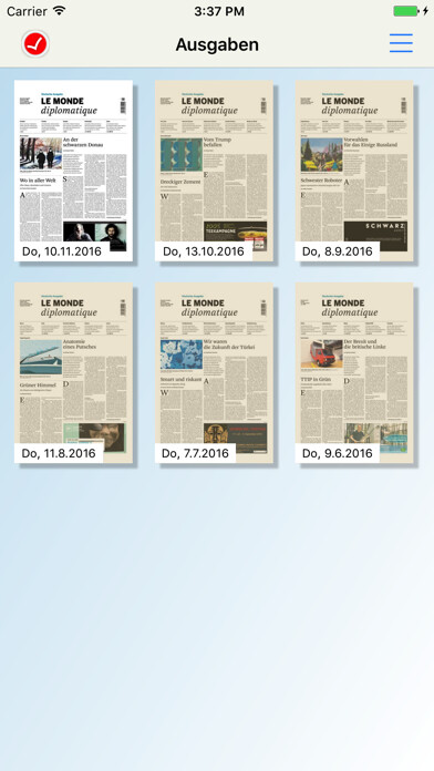 Emulate iPhone app Le Monde diplomatique, Deutsch using MyAndroid Emulate iPhone app Le Monde diplomatique, Deutsch using MyAndroid