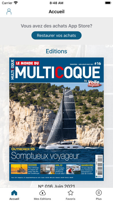 Emulate iPhone app Le Monde du Multicoque using MyAndroid