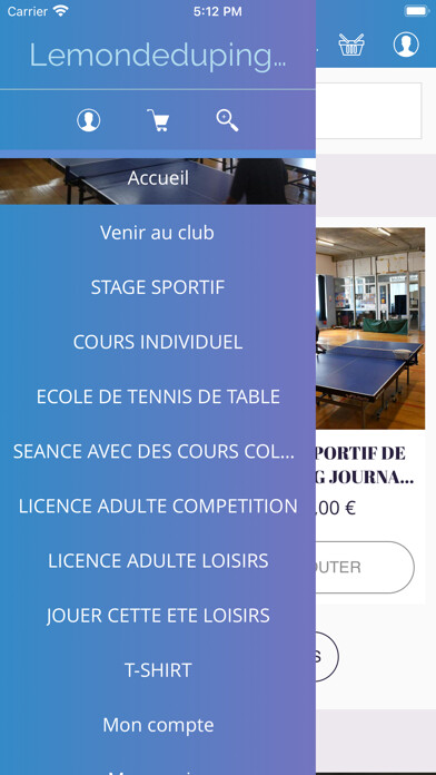 Emulate iPhone app Le monde du Ping Pong Shop using MyAndroid Emulate iPhone app Le monde du Ping Pong Shop using MyAndroid