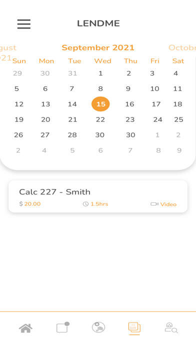 Emulate iPhone app LendMe - Student using MyAndroid