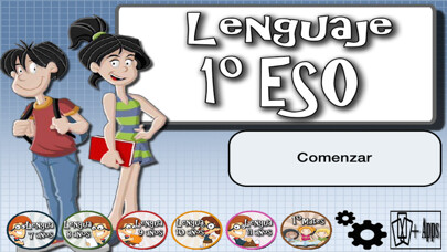 Emulate iPhone app Lenguaje Primero ESO using MyAndroid