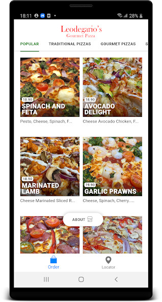 Run android online APK Leodegarios Gourmet Pizza from MyAndroid or emulate Leodegarios Gourmet Pizza using MyAndroid