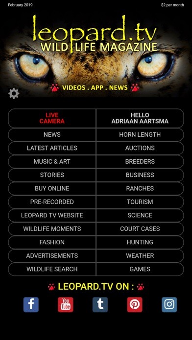 Emulate Android APK Leopard.tv Wildlife Magazine