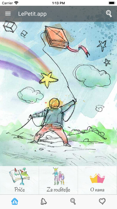 Emulate iPhone app LePetit.app - stories for kids using MyAndroid