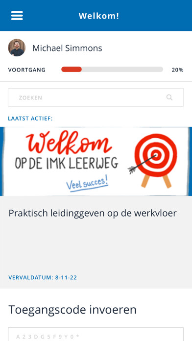 Emulate iPhone app Leren Online using MyAndroid