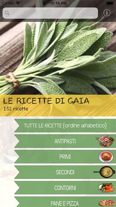 Emulate iPhone app Le ricette di Gaia using MyAndroid Emulate iPhone app Le ricette di Gaia using MyAndroid