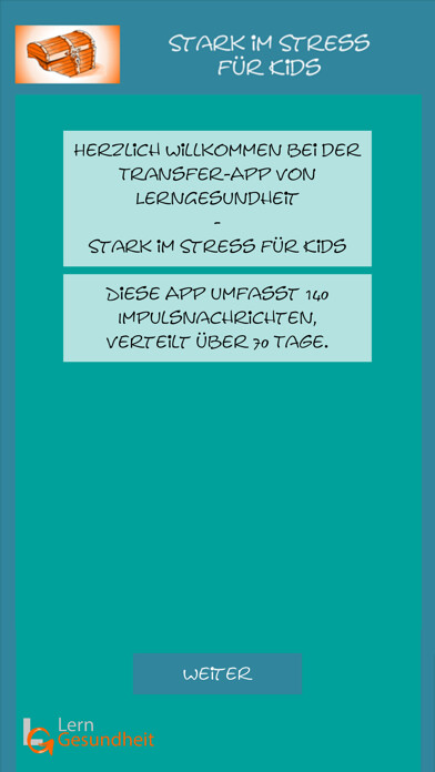 Emulate iPhone app LernGesundheit - SiS für Kids using MyAndroid
