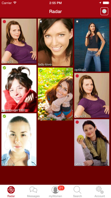 Emulate iPhone app LESARION - lesbian dating using MyAndroid