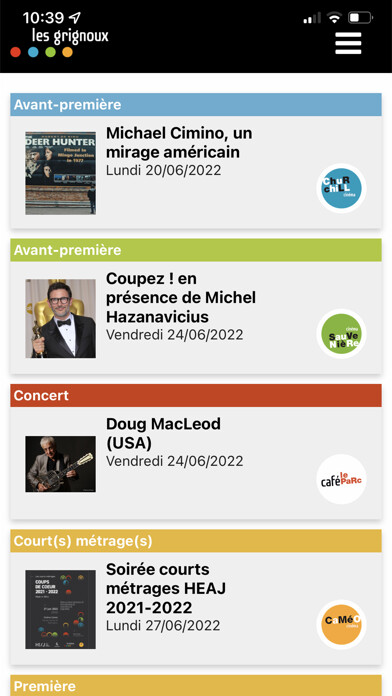 Emulate iPhone app Les Grignoux using MyAndroid Emulate iPhone app Les Grignoux using MyAndroid