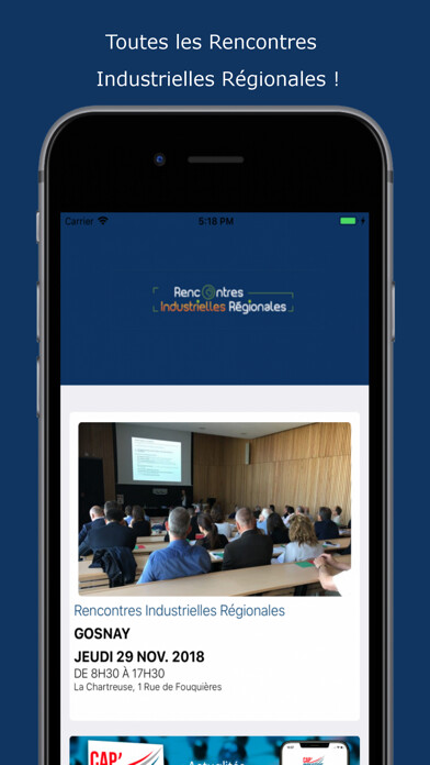 Emulate iPhone app Les Rencontres Industrielles using MyAndroid Emulate iPhone app Les Rencontres Industrielles using MyAndroid