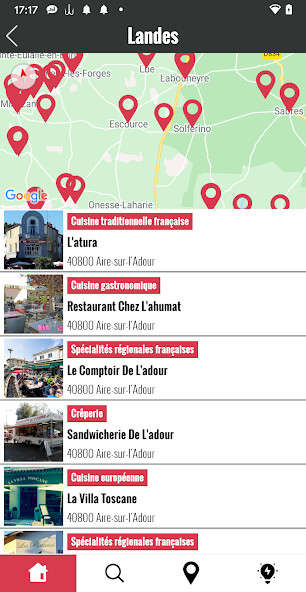 Run android online APK Les restaurants en France from MyAndroid or emulate Les restaurants en France using MyAndroid