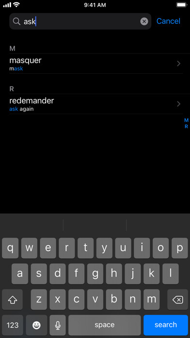 Emulate iPhone app Les Verbes - French Verbs using MyAndroid Emulate iPhone app Les Verbes - French Verbs using MyAndroid