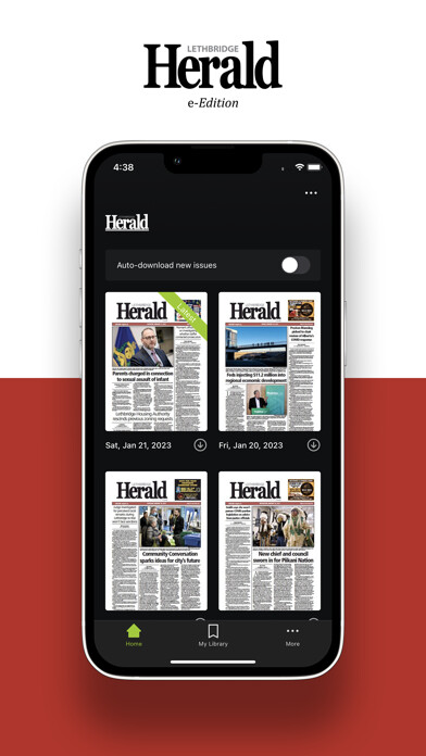 Emulate iPhone app Lethbridge Herald e-Edition using MyAndroid